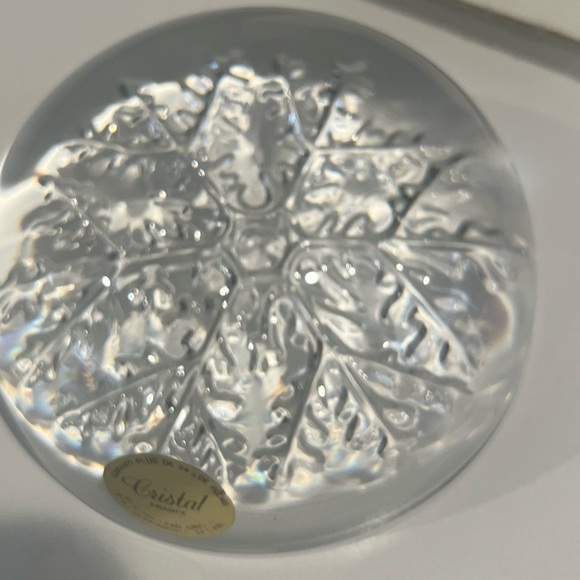 Vintage Avon CRISTAL France Snowflake Paperweight Lead Crystal - Picture 6 of 13